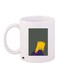 Cartoon Printed Coffee Mug White/Grey/Yellow 11ounce