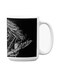 Premium Printed Ceramic Coffee Mug White/Black 350ml
