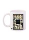 Durable Heat-Resistant Thick Wall Designed Ergonomic Handled Studio Ghibli Printed Mug White/Black