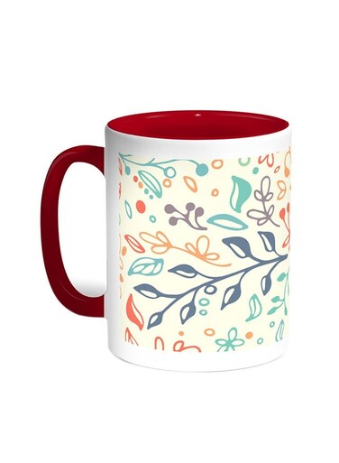Decorative - Tree Paper Printed Coffee Mug Red/White 11ounce
