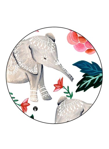 Elephants Printed Fridge Magnet Multicolour