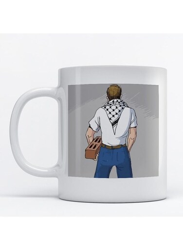 Palestinian Man Printed Mug White
