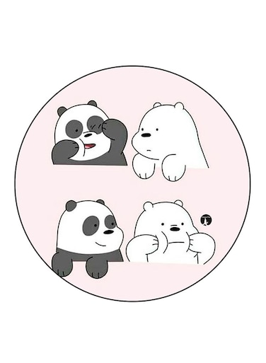 We Bare Bears Printed Fridge Magnet Multicolour