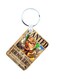2-In-1 Printed Keychain Beige/Brown/Yellow