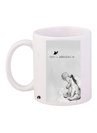 Thanks For Noticing Me Printed Coffee Mug White/Grey/Black 11ounce