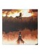 Attack On Titan Painted Canvas Wall Painting Orange/White/Black 50x50cm