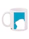 Cartoon Printed Coffee Mug White/Blue/Pink 11ounce