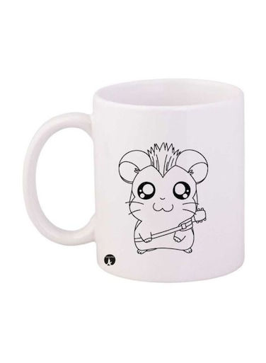 The Anime Hamtaro Printed Mug White/Black Standard Size