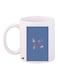 Butterflies Printed Coffee Mug White/Blue/Brown 11ounce