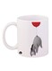 Durable Heat-Resistant Thick Wall Designed Ergonomic Handled Printed Mug White/Red/Grey 11ounce