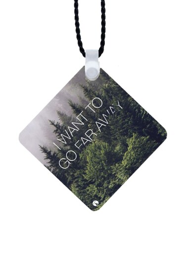 English Phrases Printed Car Mirror Pendant