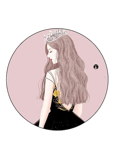 Girl Printed Fridge Magnet Multicolour