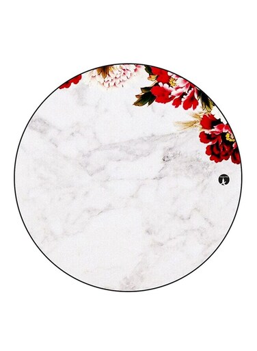 Flowers Printed Fridge Magnet Round Multicolour