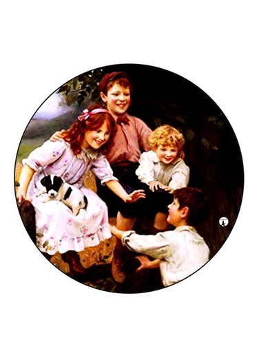 Vintage Art Printed Fridge Magnet Multicolour