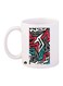 Graffiti Printed Coffee Mug White/Black/Red