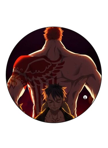 Anime One Piece Printed Fridge Magnet Round Multicolour