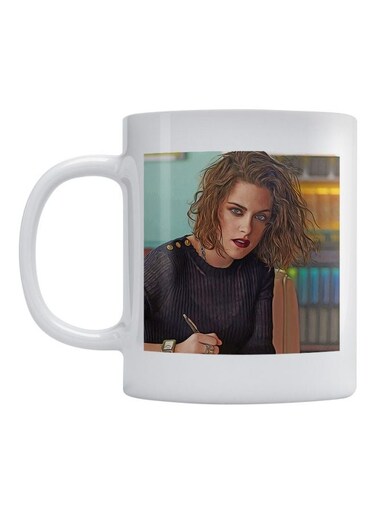 Kristen Stewart Ceramic Mug White/Black/Brown
