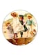 Vintage Art Printed Fridge Magnet Multicolour
