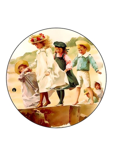 Vintage Art Printed Fridge Magnet Multicolour