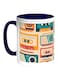 Classic Music Printed Coffee Mug White/Blue 11ounce
