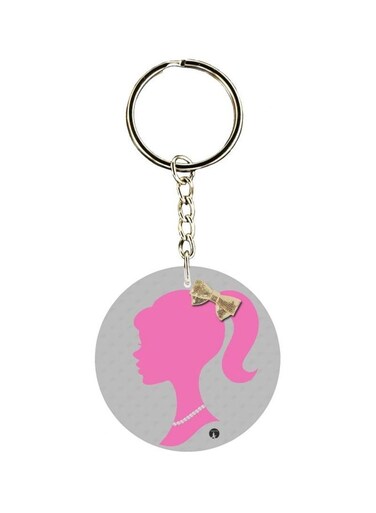 Girl With Necklace Themed Keychain