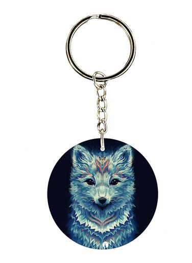 A Wolf Double Side Printed Keychain