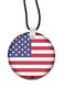 2-In-1 American Flag Printed Keychain White/Red/Blue