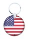 2-In-1 American Flag Printed Keychain White/Red/Blue