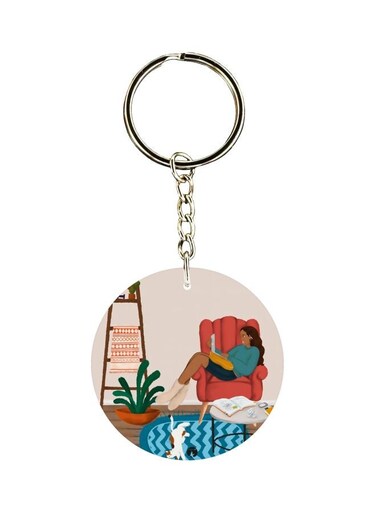 Cartoon Printed Double-Sided Keychain