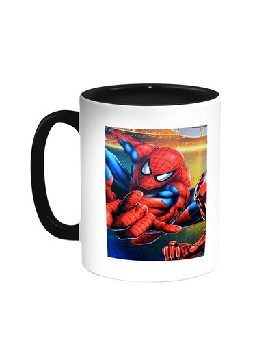 Spiderman Printed Coffee Mug Black/White 11ounce