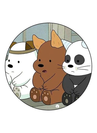 Printed Fridge Magnet White/Brown/Black 5.5cm