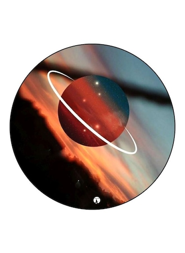 Planet Printed Fridge Magnet Brown/Blue/White 5.5cm