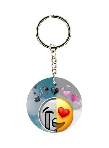 Emoticon Printed Keychain