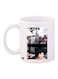 City Printed Coffee Mug White/Black/Brown 11ounce