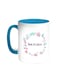 Back To School Printed Coffee Mug Turquoise/White 11ounce