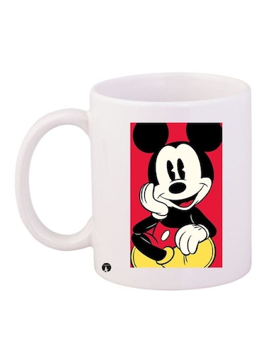 Mickey Mouse Printed Coffee Mug White/Red/Black