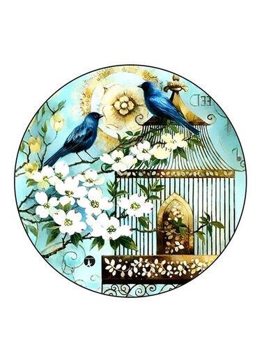 Birds Printed Fridge Magnet Multicolour