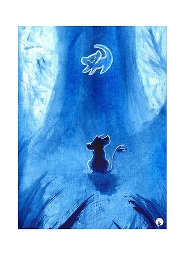 Metal Plate Of Poster Blue/White