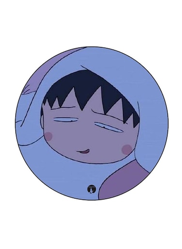 Anime Chibi Maruko Chan Printed Fridge Magnet Round Multicolour