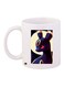 Cartoon Printed Coffee Mug White/Blue/Yellow 11ounce
