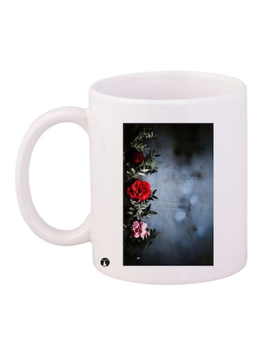 Floral Printed Coffee Mug White/Pink/Green