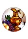 Golden Jug Printed Fridge Magnet Multicolour 5.5 x 5.5cm