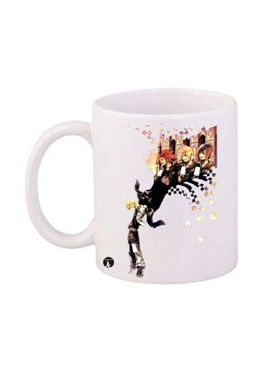 The Video Game Kingdom Hearts Printed Mug White/Black/Yellow 12ounce