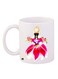 Printed Coffee Mug White/Pink/Beige 11ounce