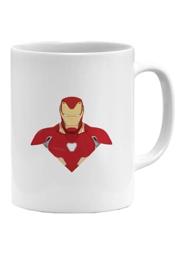 Iron Man Printed Mug White/Red/Gold