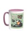 Coffee Shop Printed Mug Pink/White 11ounce