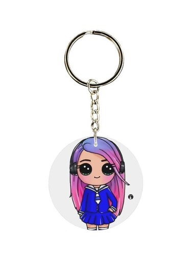 Cartoon Girl Themed Keychain