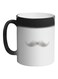Drawings Of Mustaches Printed Colour Changing Coffee Mug Black 11ounce