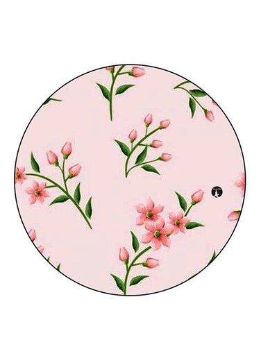 Flowers Printed Fridge Magnet Round Multicolour