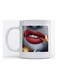 Mug Red Lips for Coffee and Tea White